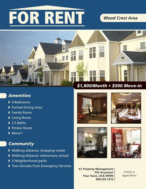 apartment for rent flyer template word